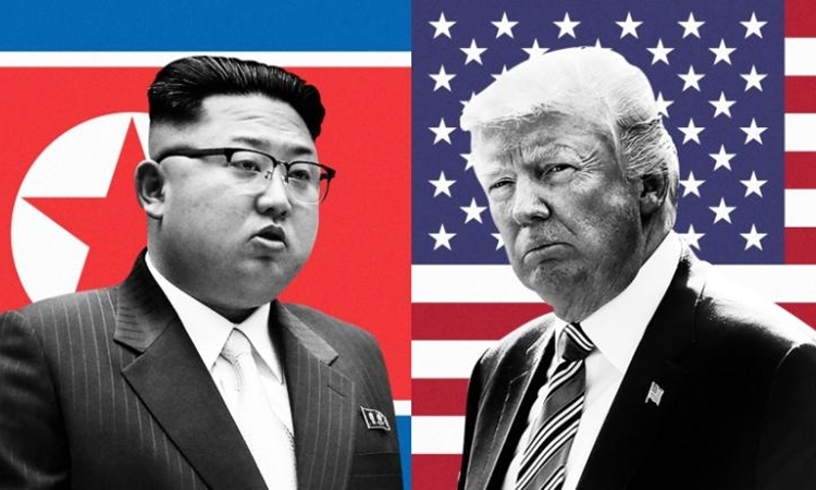 Tổng thống Mỹ Trump (phải) và lãnh đạo Triều Tiên Kim Jong-un. Ảnh: CNN.